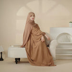 Load image into Gallery viewer, Reversible Crepe Abaya & Hijab (AA027)