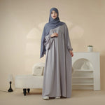 Load image into Gallery viewer, Reversible Crepe Abaya & Hijab (AA027)