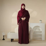 Load image into Gallery viewer, Reversible Crepe Abaya & Hijab (AA027)