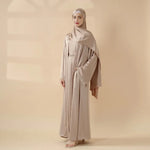 Load image into Gallery viewer, Satin Abaya With Matching Belt Made Of Diamond Tassel (ABA010)
