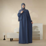 Load image into Gallery viewer, Reversible Crepe Abaya &amp; Hijab (AA027)
