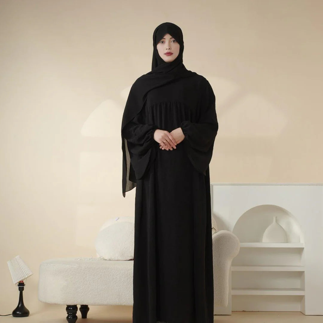 Reversible Crepe Abaya & Hijab (AA027)