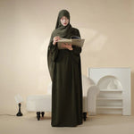 Load image into Gallery viewer, Reversible Crepe Abaya &amp; Hijab (AA027)
