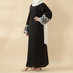 Load image into Gallery viewer, Elegant Cocoon-Cut Pullover Dress | 2-Piece Set Embroidered Abaya (AA145)